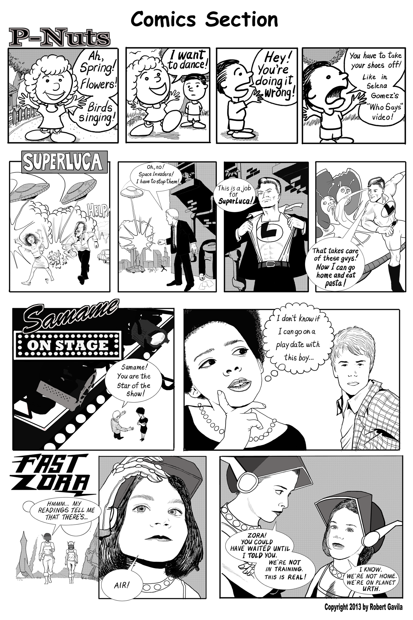 Simulated Sunday Comics using Manga Studio 5